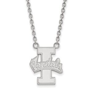 10k White Gold U of Idaho Large Pendant Necklace